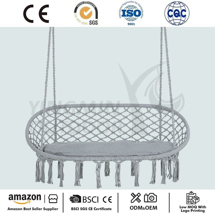 2 лице Macrame замав Хамак Стол