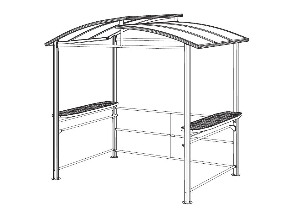 Како да инсталирате BBQ белведер 8 ft x 5 ft Инструкции за тврд покрив