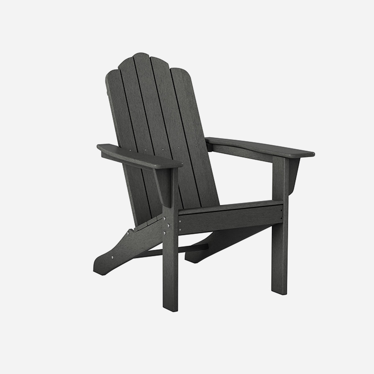 Надворешен сив поли патио Adirondack стол
